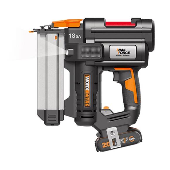 WORX WX842 20Volt/2.0Ah Li-ion 15-50mm Profesyonel Şarjlı Çivi Çakma Makinesi + 2700 Adet Yedek Çivi - 2