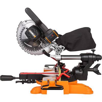 WORX WX845.9CB 20Volt/2.0Ah Li-ion Çift Akülü Şarjlı 216MM Profesyonel Kızaklı Gönye Kesme - 3