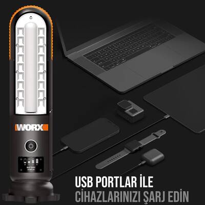 WORX WX852.1 12V 500Amp Lityum-Polymer Akü Takviye + Powerbank + Led Lamba - 6