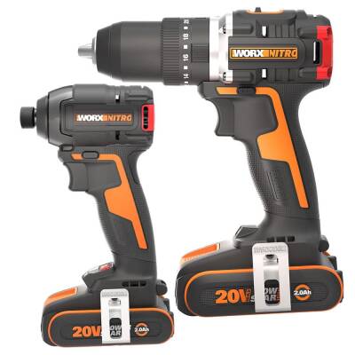 Worx WX925 20Volt/2.0Ah Li-ion Çift Akülü Kömürsüz Profesyonel Darbeli Matkap+WX265 Kömürsüz Darbeli Tornavida Kombo Set - Fırsat Ürünü (1)